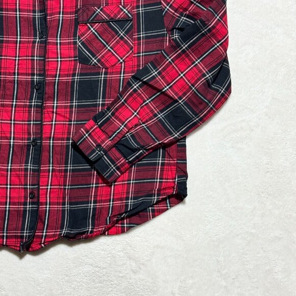 La Senza long Sleeve Checkered Soft Shirt Button Down Size Small - Picture 4 of 11